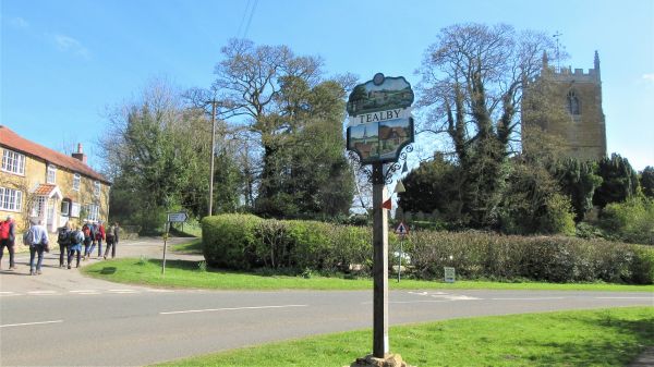 Tealby village sign